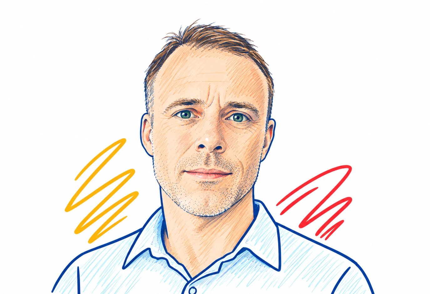 Illustrated portrait of Matt O’Brien